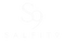 White logo with a stylized 'S' on a black background